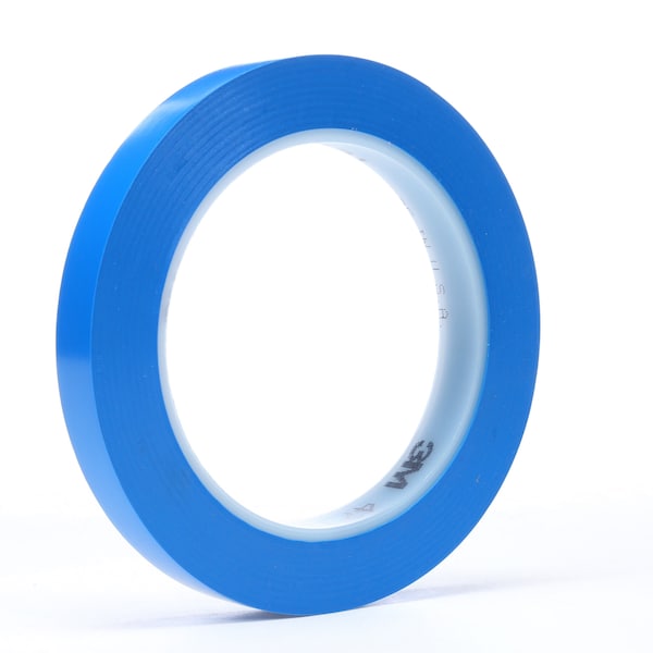 Vinyl Tape, 5.2 Mil, 1"x36 yds., Blue, PK36